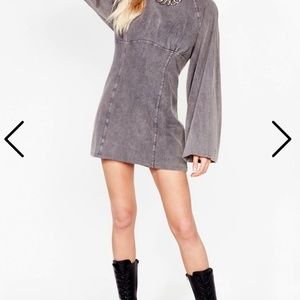 🍑🍑🍑 Oversized Acid Wash Sweatshirt Dress